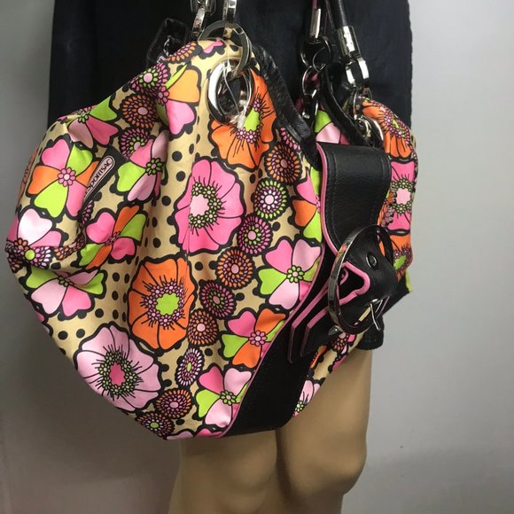 LeSportsac Multicolor Fabric Floral Design Handbag - Picture 5 of 8